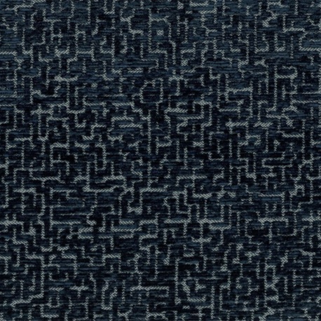 Tissu Velours Jacquard Eros Bleu