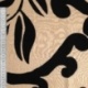 Tissu Viscose Polyester Imprimé Arabesque Noir