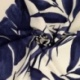 Tissu Viscose Imprimé Feuille Bleu
