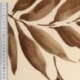 Tissu Viscose Imprimé Feuille Taupe 