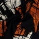 Tissu Viscose Nylon Imprimé Abstrait Orange