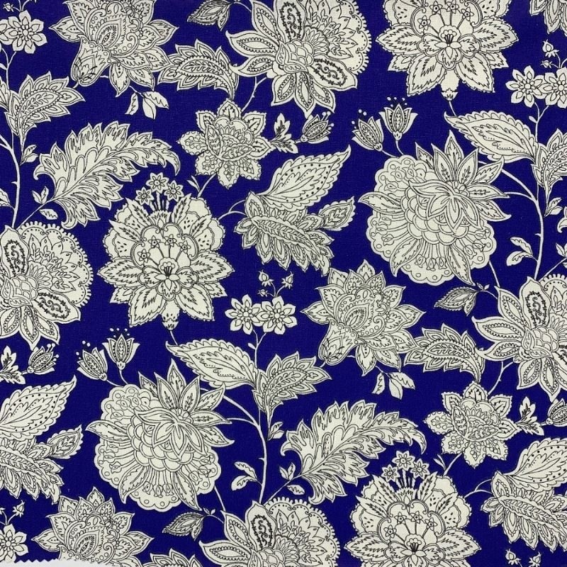 Tissu Cretonne Sharma Encre