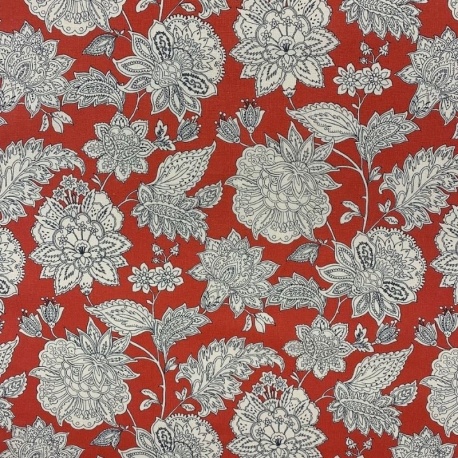 Tissu Cretonne Sharma Terracotta