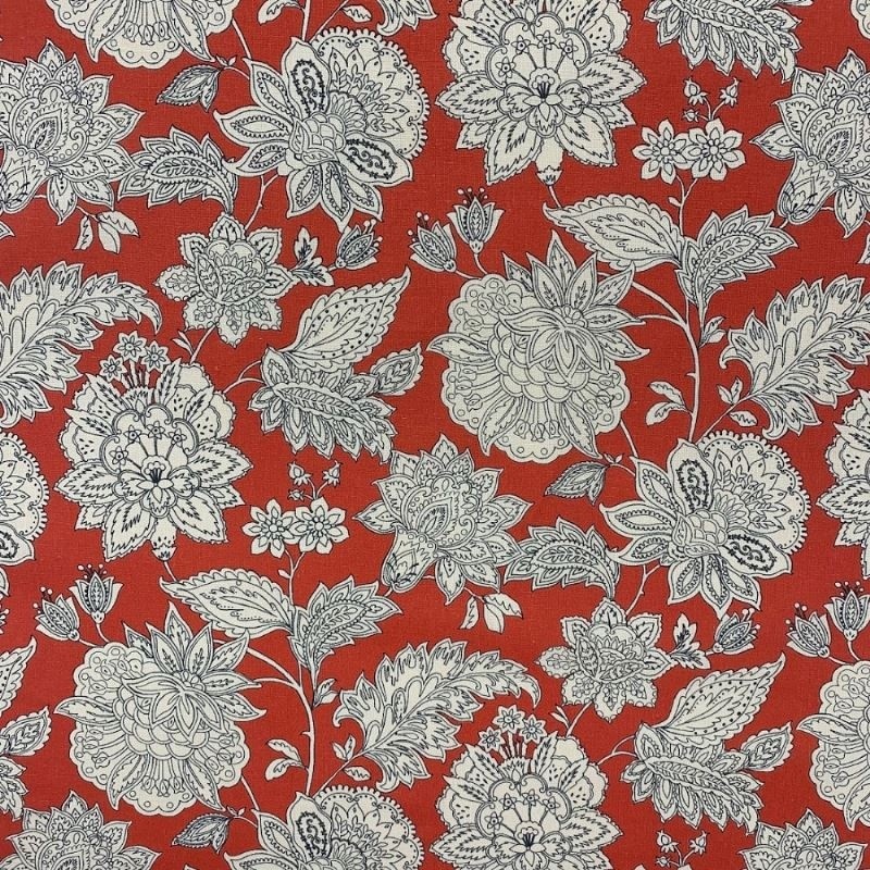 Tissu Cretonne Sharma Terracotta