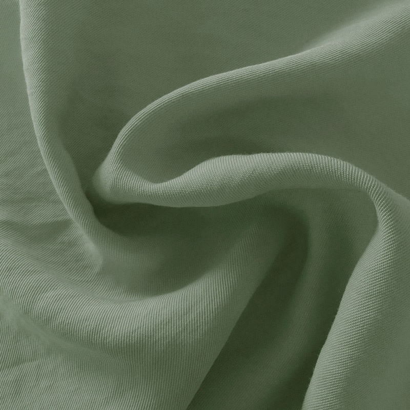 Tissu Viscose Polyester Uni Kaki