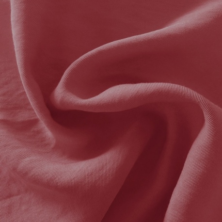 Tissu Viscose Polyester Uni Framboise 