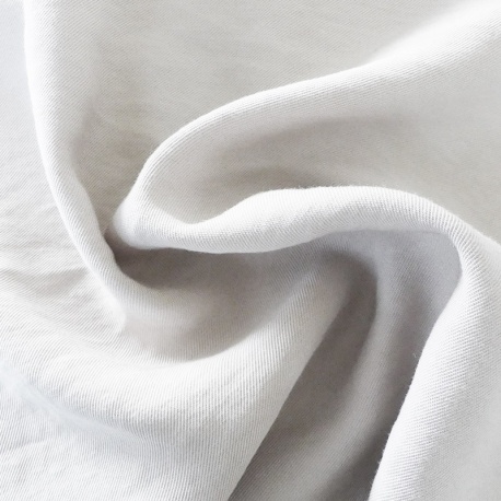Tissu Viscose Polyester Uni Blanc 