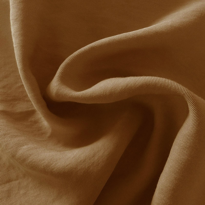 Tissu Viscose Polyester Uni Camel