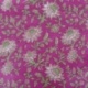 Tissu Blockprint Impression Tampons Mains Fleur Fond Rose
