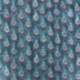 Tissu Blockprint Impression Tampons Mains Feuille Fond Bleu