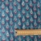 Tissu Blockprint Impression Tampons Mains Feuille Fond Bleu