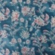 Tissu Blockprint Impression Tampons Mains Fleur Fond Bleu