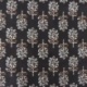 Tissu Blockprint Impression Tampons Mains Feuille Fond Noir