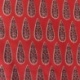 Tissu Blockprint Impression Tampons Mains Feuille Fond Rouge