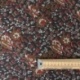 Tissu Blockprint Impression Tampons Mains Fleur Marron