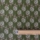 Tissu Blockprint Impression Tampons Mains Feuille Fond Vert