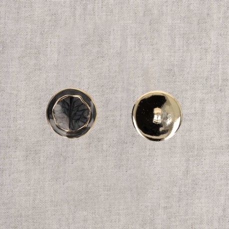 Bouton aspect métal émaillé