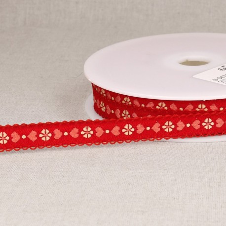 Galon jacquard petits coeurs