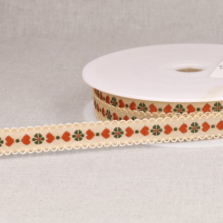 Galon jacquard petits coeurs