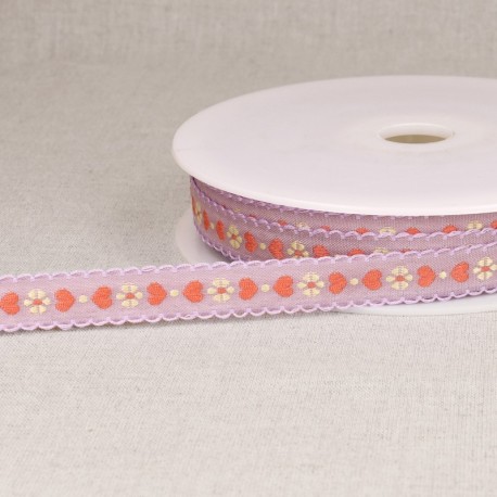 Galon jacquard petits coeurs