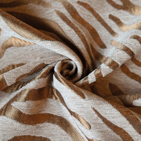 Tissu Jacquard Chenillé Mombassa Ocre