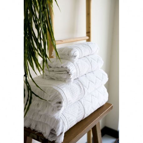 Linge de Toilette Emeline Triangle Uni Blanc