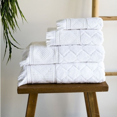 Linge de Toilette Emeline Triangle Uni Blanc