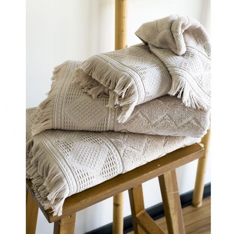 Linge de Toilette Emeline Triangle Uni Coloris Lin