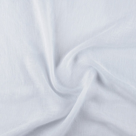 Tissu Gaze de Lin Uni Blanc 