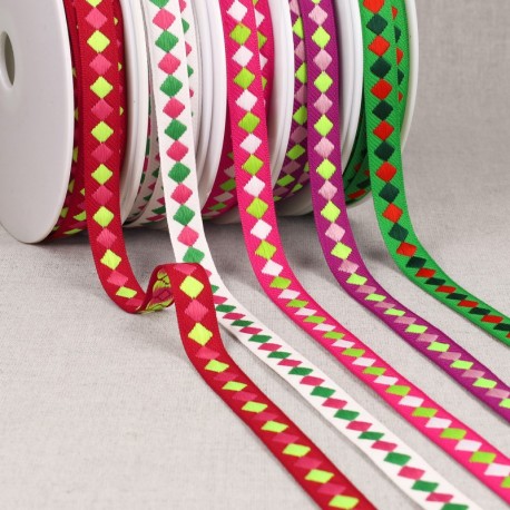 Galon jacquard losanges