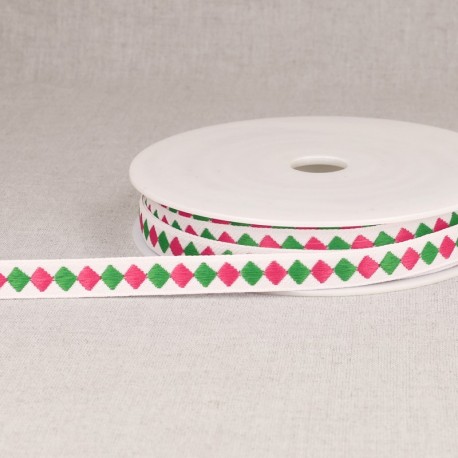 Galon jacquard losanges