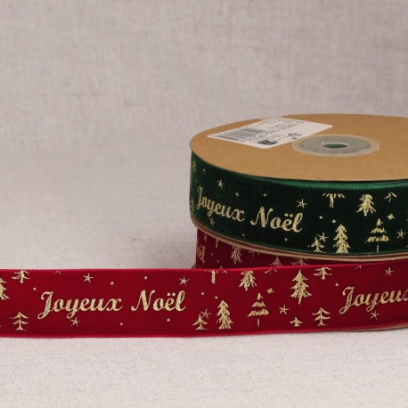 Ruban velours joyeux noel