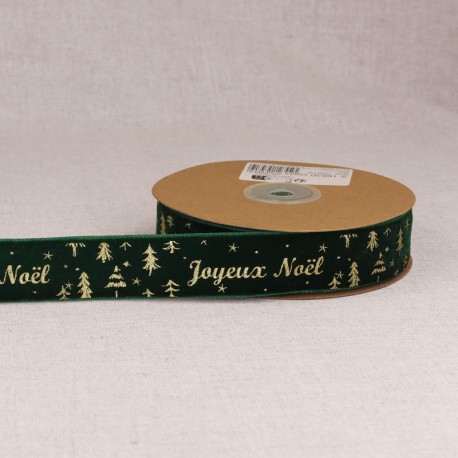 Ruban velours joyeux noel