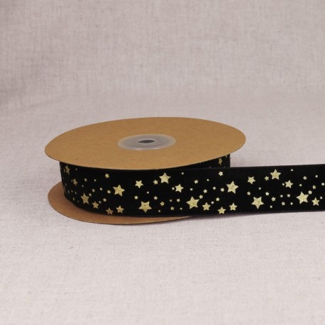 Ruban velours etoiles