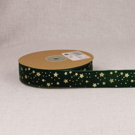 Ruban velours etoiles