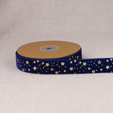 Ruban velours etoiles