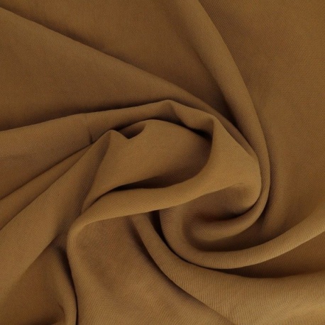 Tissu Gabardine Viscose Polyester Uni Camel