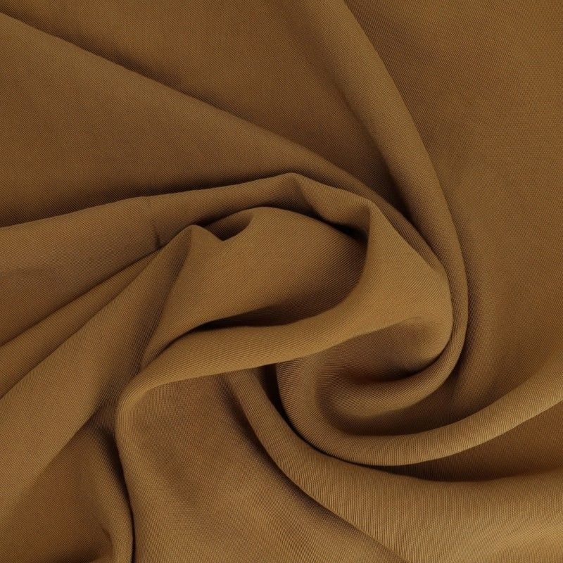 Tissu Gabardine Viscose Polyester Uni Camel