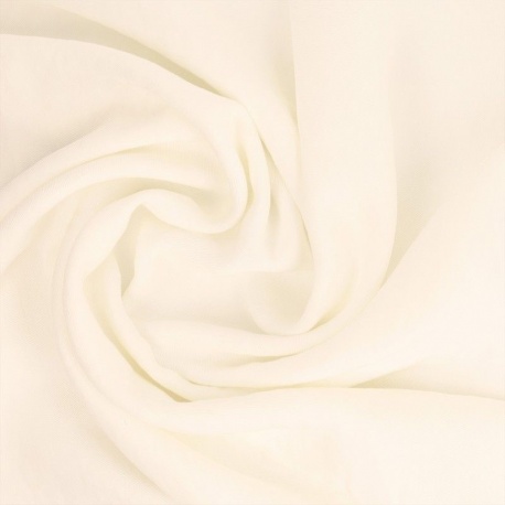 Tissu Viscose Polyester Uni Blanc 