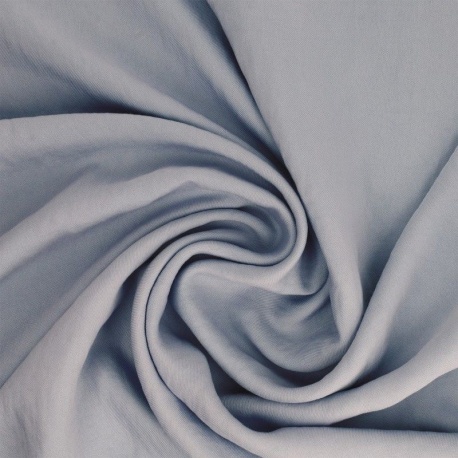 Tissu Viscose Polyester Uni Bleu 
