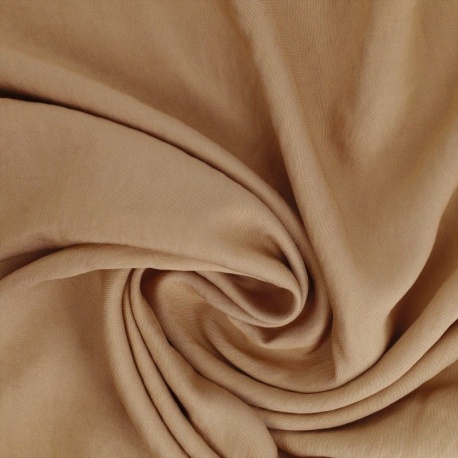 Tissu Viscose Polyester Uni Taupe