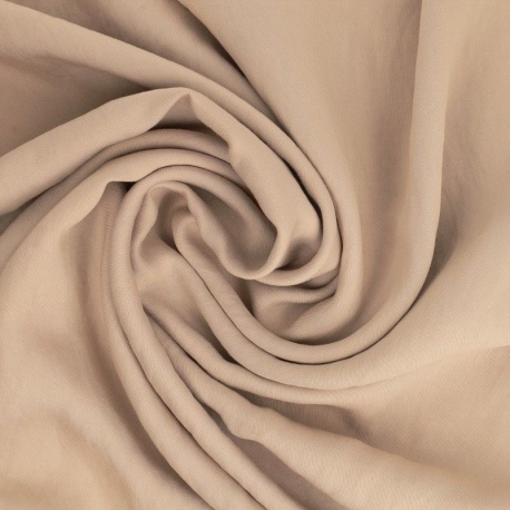 Tissu Viscose Polyester Uni Ecru