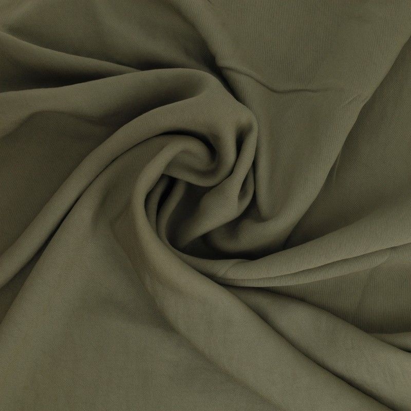 Tissu Gabardine Viscose Polyester Uni Kaki