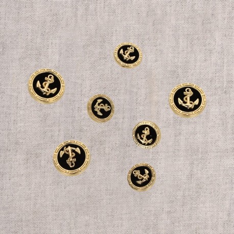 Bouton noir ancre