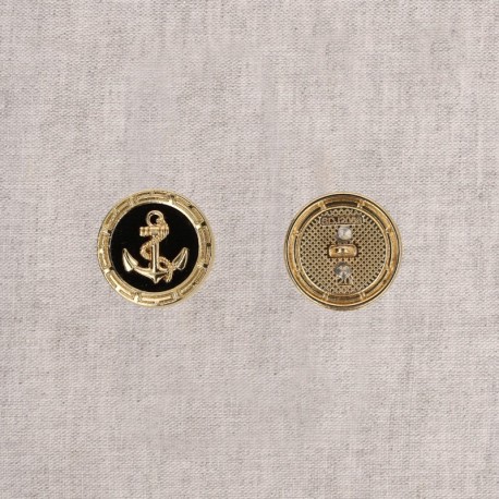 Bouton noir ancre