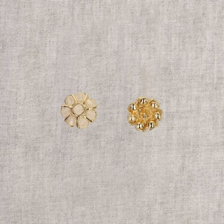 Bouton bijou fleur
