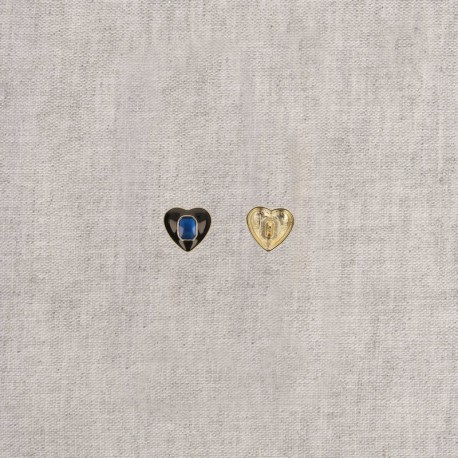 Bouton bijou coeur bi-color