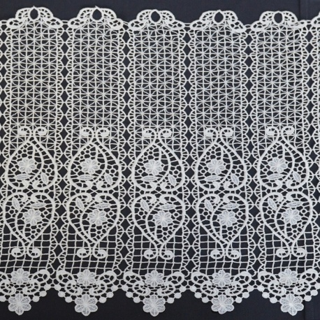 Brise Bise Macramé Hauteur 120cm Charme Blanc
