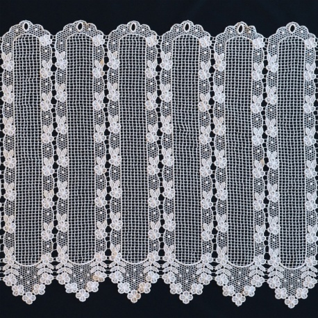 Brise Bise Macramé Hauteur 60cm Fleur Blanc
