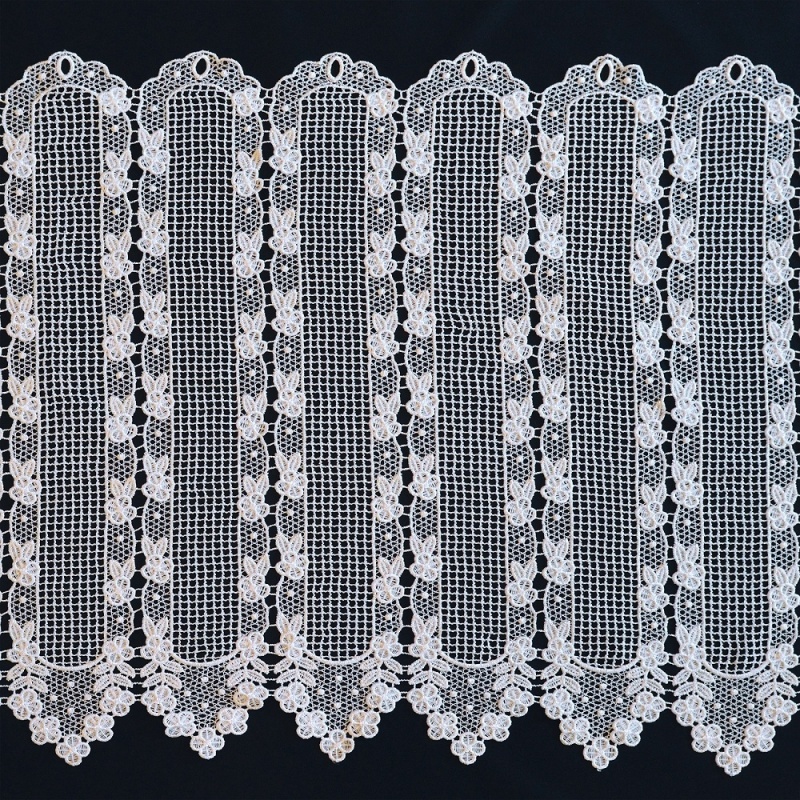 Brise Bise Macramé Hauteur 60cm Fleur Blanc